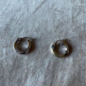 2/$20 Sterling Silver Twisted Hoop Earrings